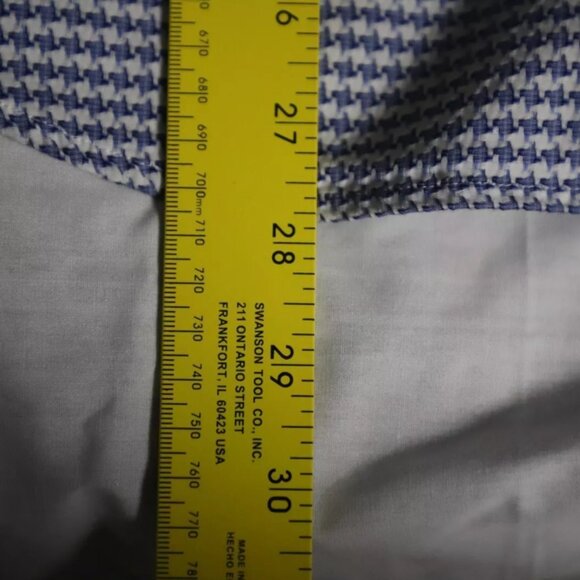 Robert Graham Button Up Shirt Mens M Blue/White Houndstooth Spread Collar Cotton - Picture 8 of 9